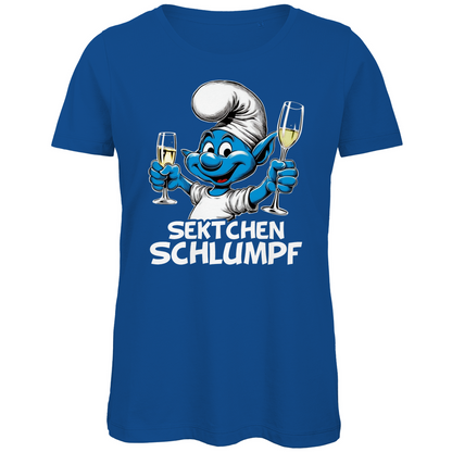Sektchen Schlumpf Grafik - Damen Premium Bio T-Shirt Royal Blue