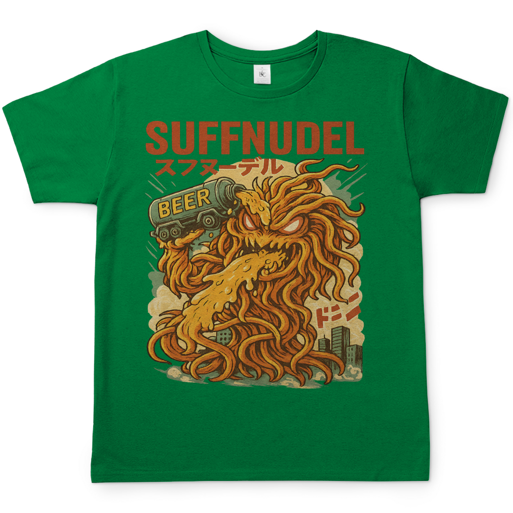 Suffnudel Bier Monster Nudel Kaiju - Herren T-Shirt Kelly Green