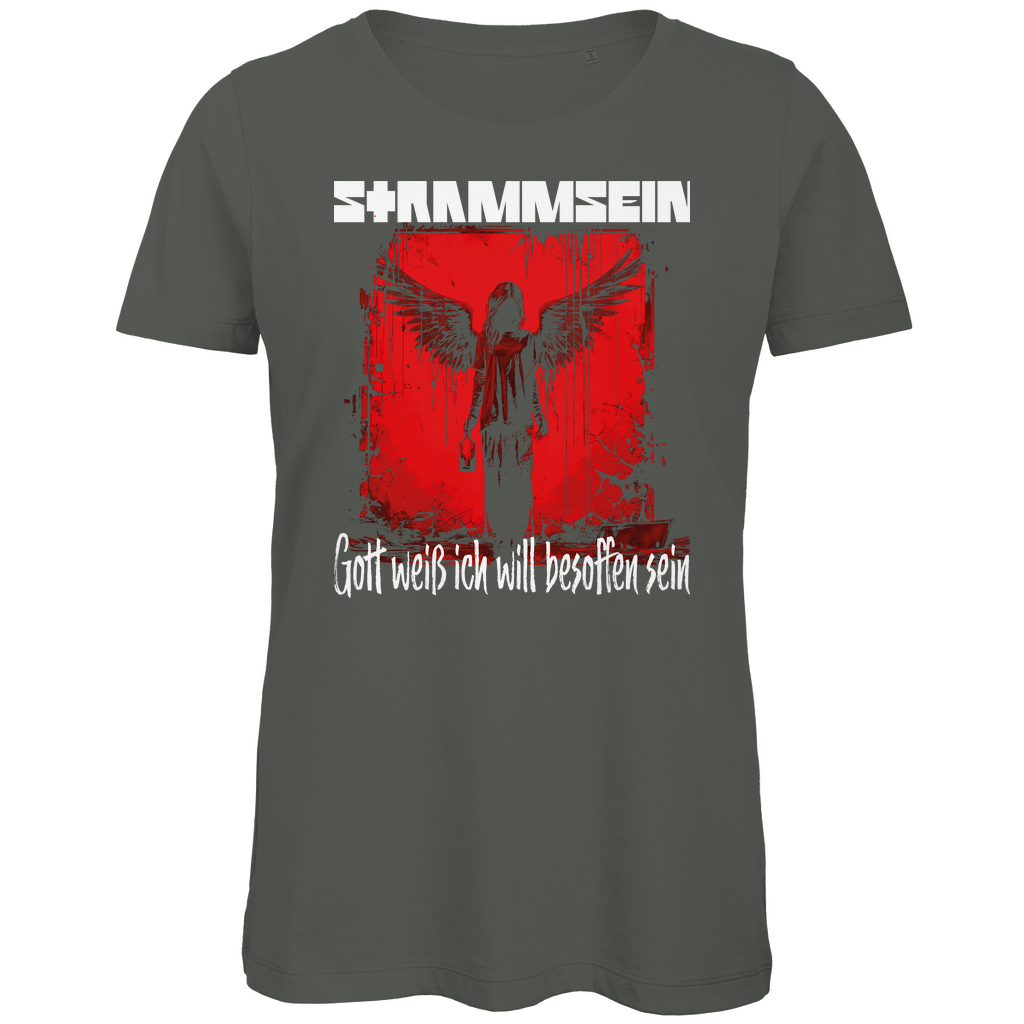 Strammsein Gott weiß ich will besoffen sein - Damen Premium Bio T-Shirt