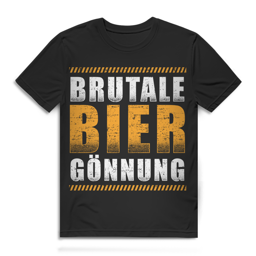 Brutale Bier Gönnung Shirt – Männer Funshirt für Festival und Saufgelage Black