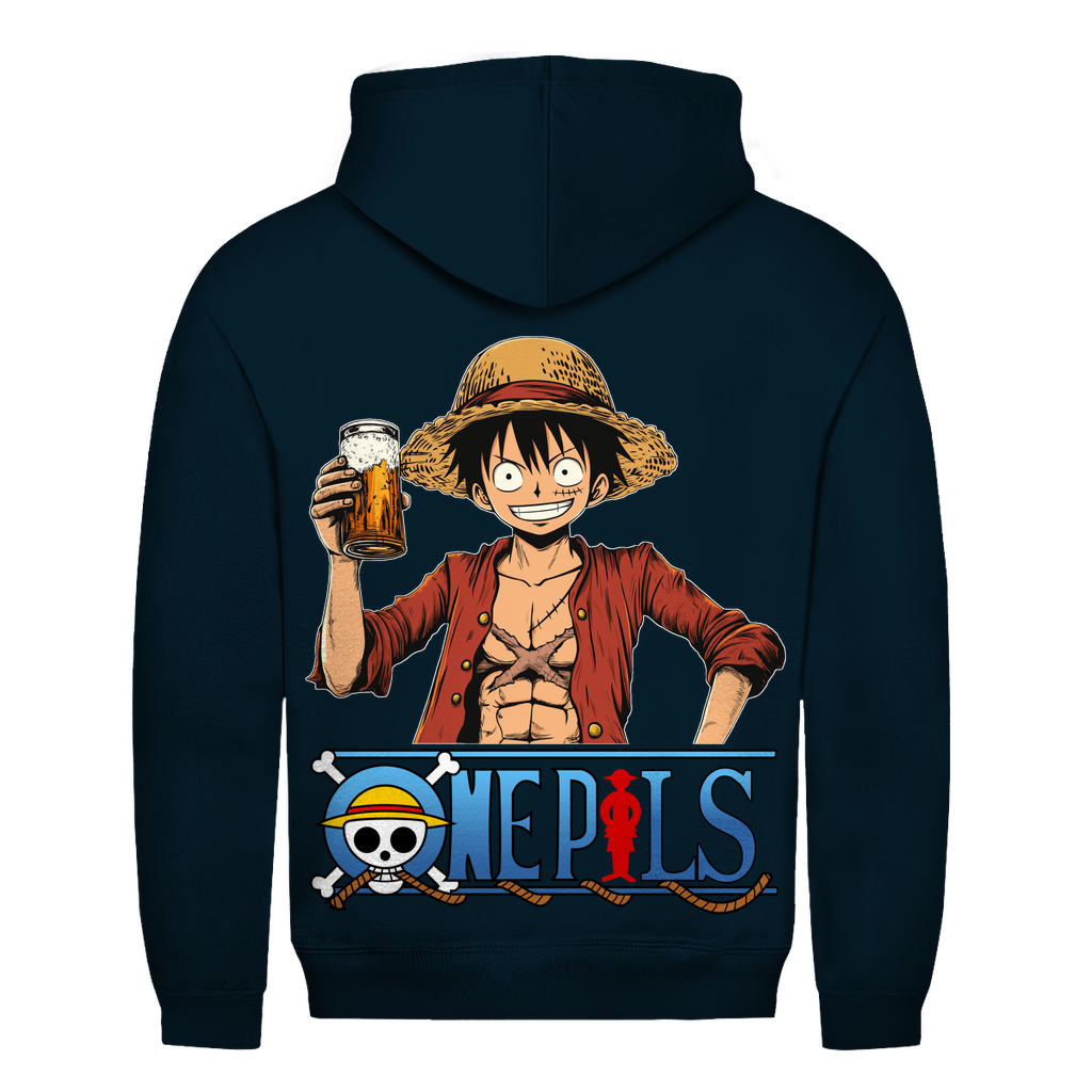 One Pils - One Piece Ruffy - Herren Hoodie New French Navy