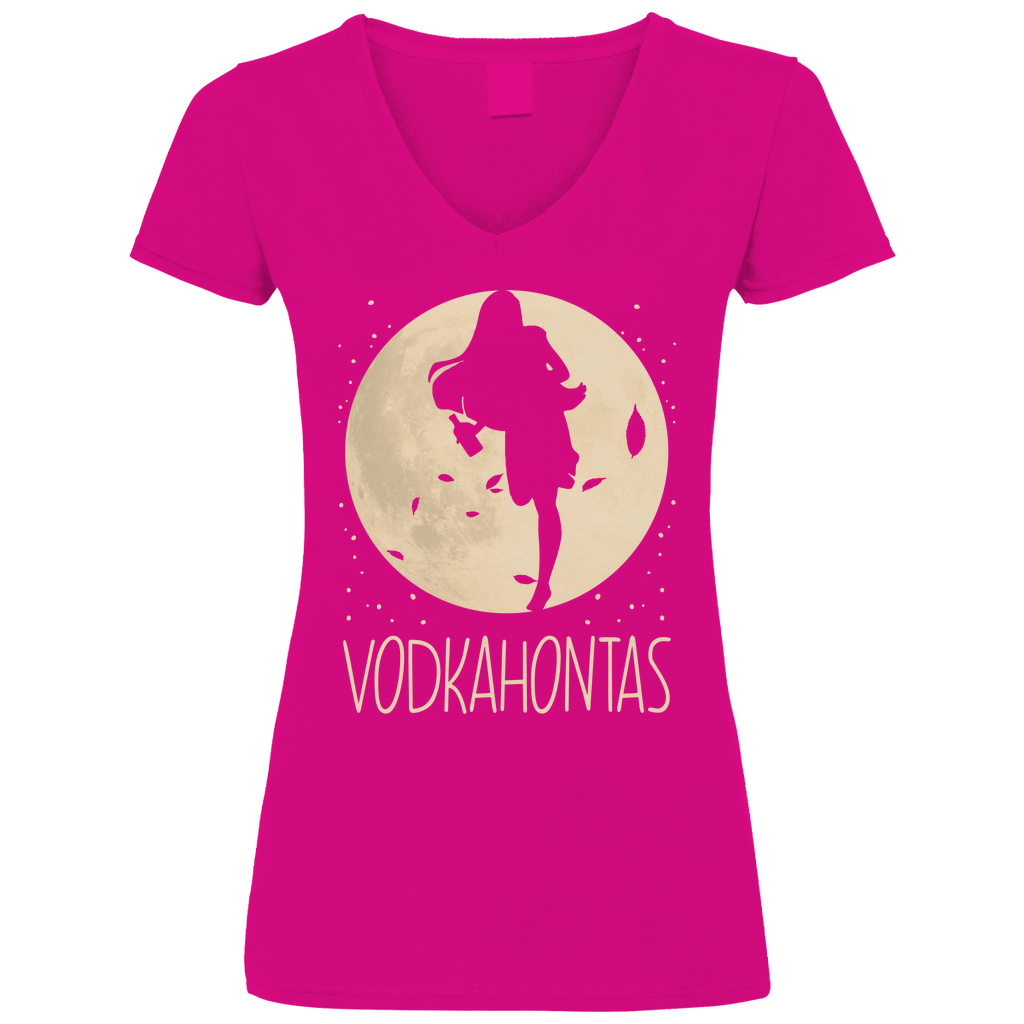 Mond Prinzessin - Vodkahontas - V-Neck Damenshirt