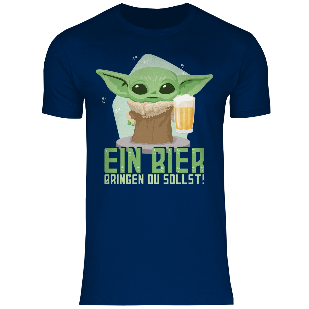 Ein Bier bringen du sollst Baby Yoda Grogu - Herren Shirt