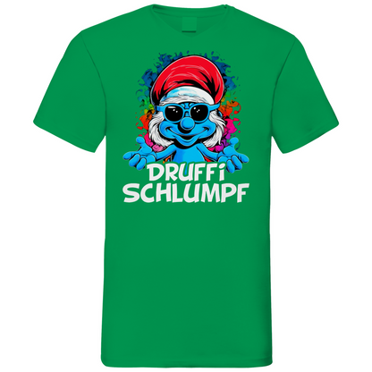 Druffi Schlumpf Grafik - Herren V-Neck Shirt