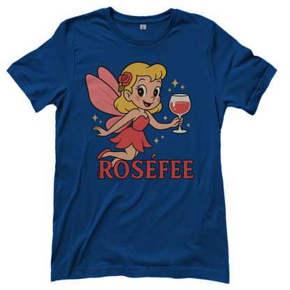 Damen T-Shirt ROSÉFEE – Rosé Wein Fee Motiv Royal Blue