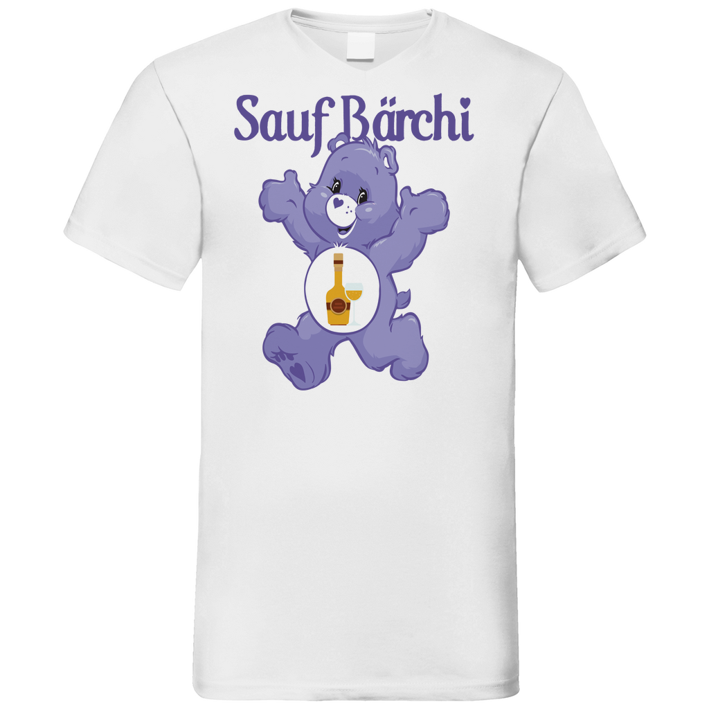 Sauf Bärchi - Glücksbärchi - Herren V-Neck Shirt