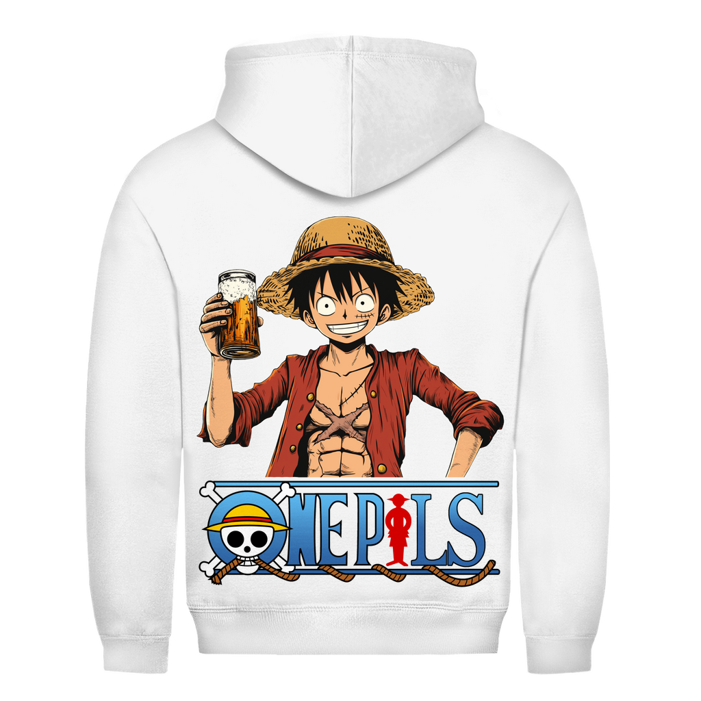 One Pils - One Piece Ruffy - Herren Hoodie Arctic White