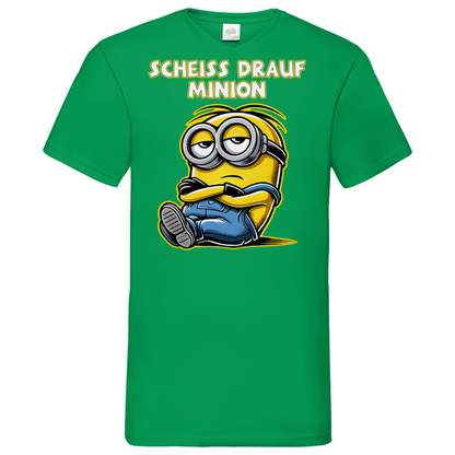 Scheiss drauf Minion - Herren V-Neck Shirt