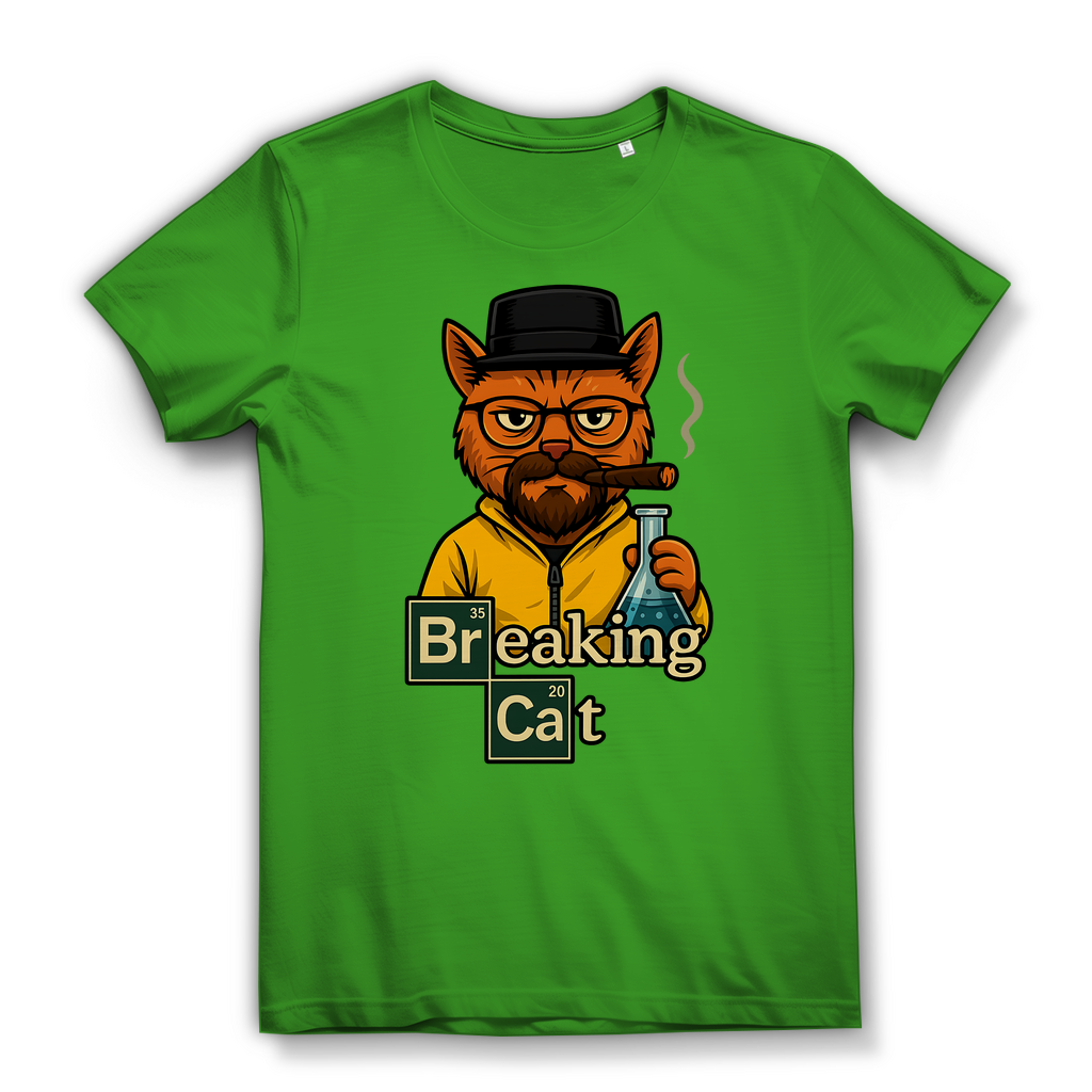 Breaking Bad Breaking Cat Katze - Damen Premium Bio T-Shirt Real Green