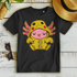 Axolotl Pikachu Damen T Shirt süß Kawaii Cosplay lustig Geschenk Frauen Anime Black