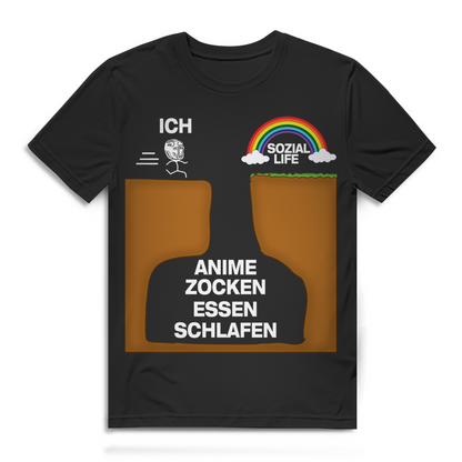 Anime Zocker Shirt Männer – Sozialleben verpasst wegen Anime Zocken Schlafen