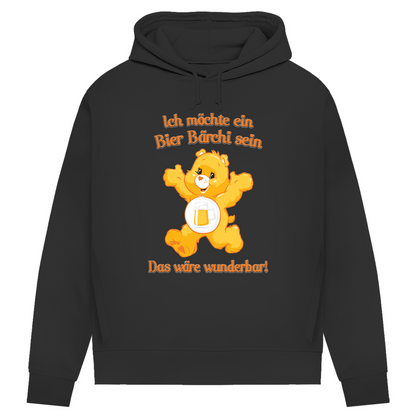Damen Premium Bio Hoodie Ich möchte ein Bier Bärchi sein das wäre wunderbar! Black Pure
