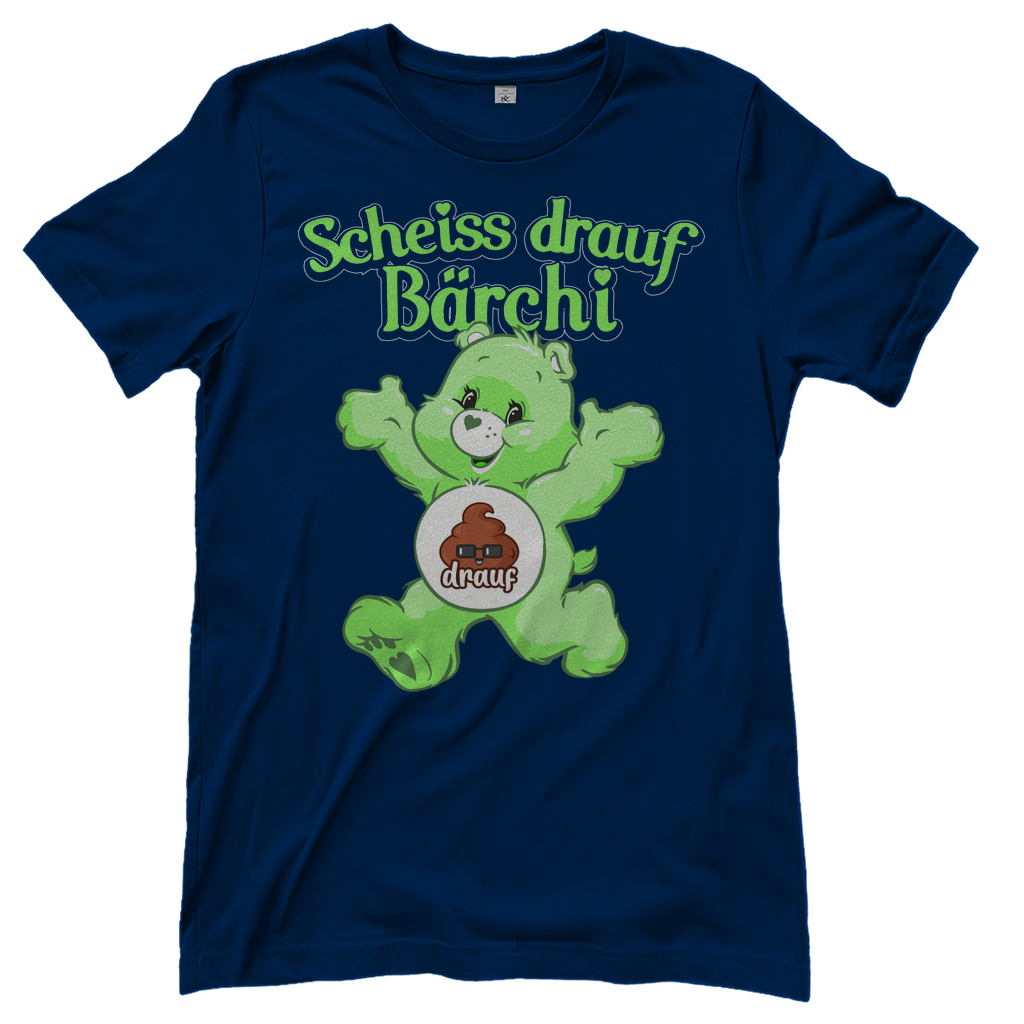 Scheiss drauf Bärchi - Glücksbärchi - Damenshirt Navy