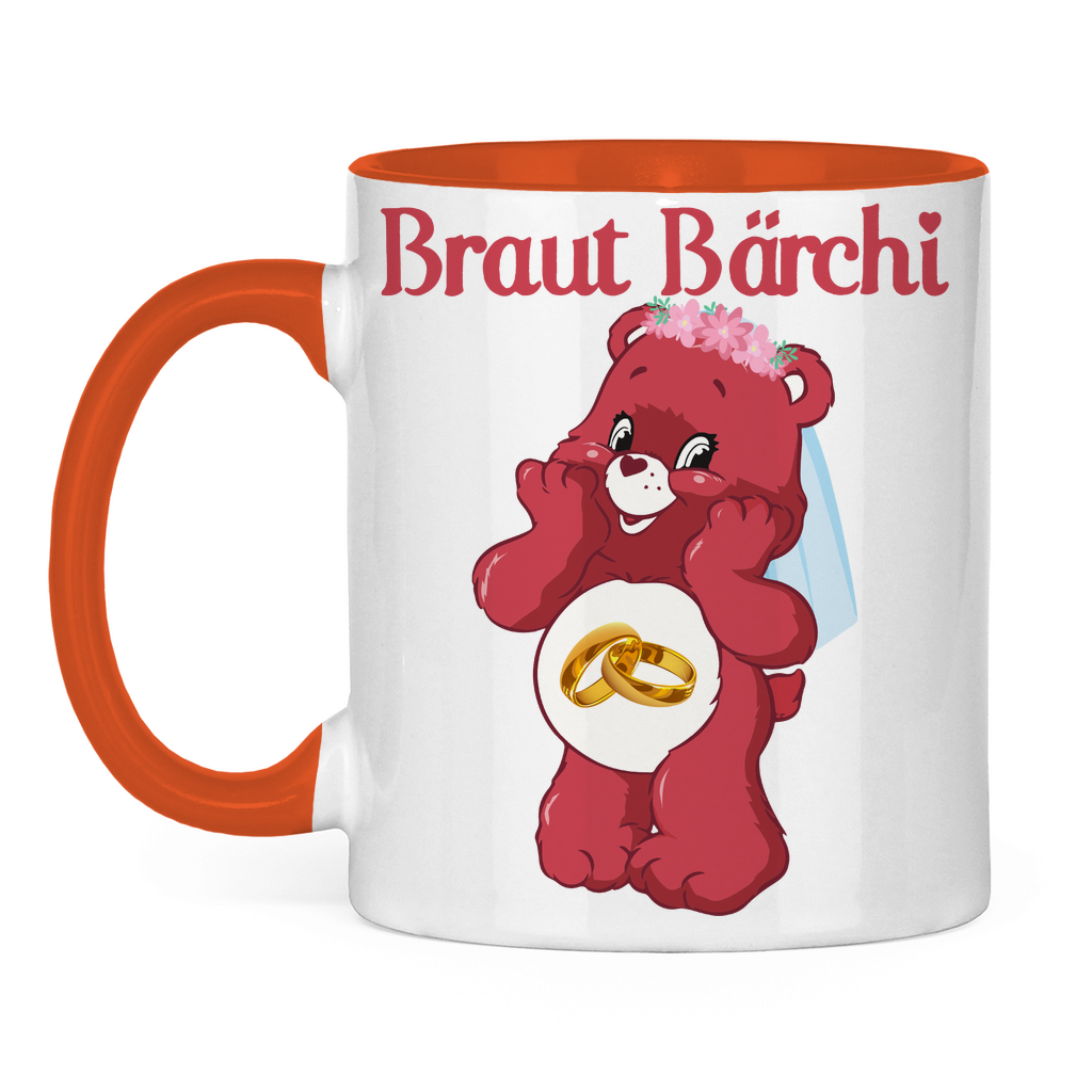 Braut Bärchi - Glücksbärchi - Tasse zweifarbig Orange