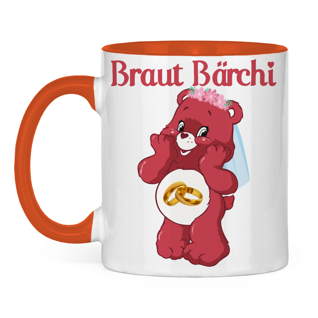 Braut Bärchi - Glücksbärchi - Tasse zweifarbig