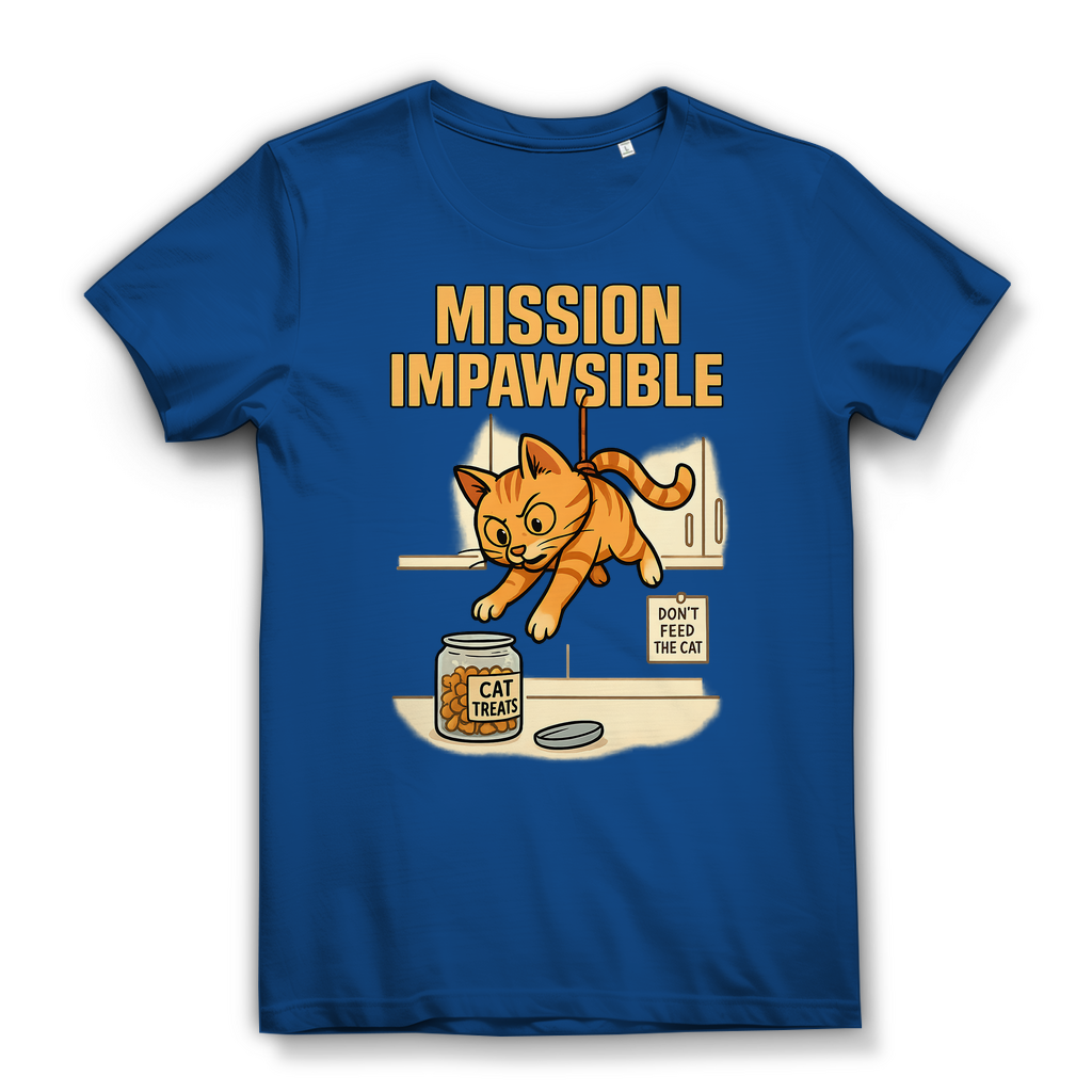 Mission Impawsible Katze - Damen Premium Bio T-Shirt Royal Blue