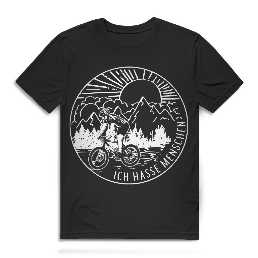 Fahrrad Shirt Herren Ich hasse Menschen – Radler Design für Naturfreunde Black