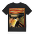 Der Schrei Bier Parodie Shirt – Lustiges Männer T-Shirt für Kunst und Bier Fans Black