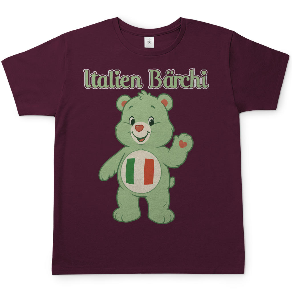 Italien Bärchi - Glücksbärchi - Herren T-Shirt Burgundy