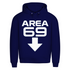 Herren Premium Bio Hoodie Area 69 Navy Blue