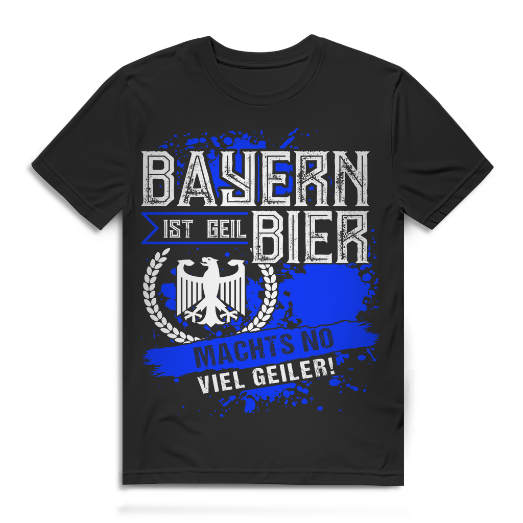 Bayern Bier Shirt Männer – Lustiges T-Shirt mit Spruch für echte Fans und Bayer Black