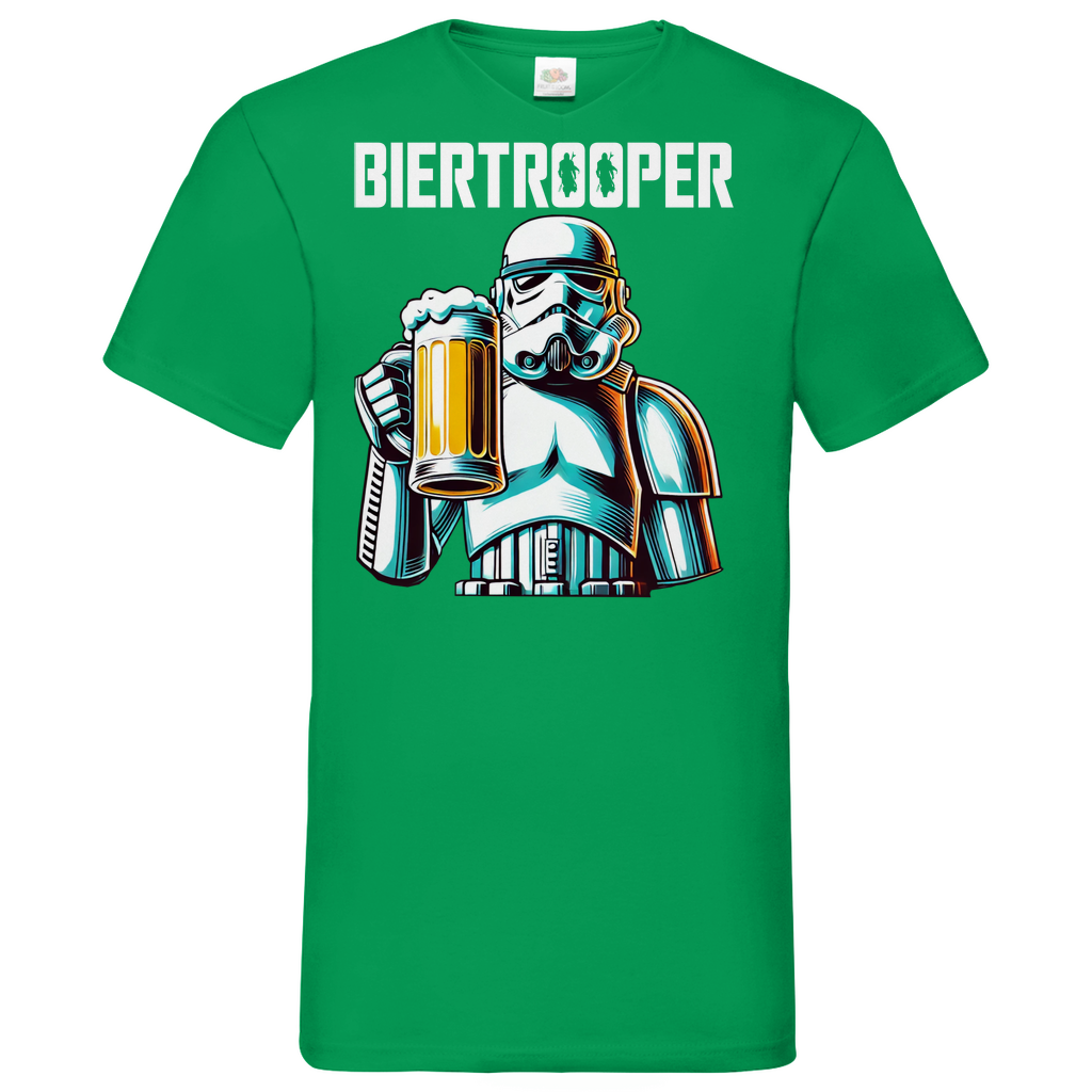 Biertrooper - Star Wars Stormtrooper - Herren V-Neck Shirt Kelly Green