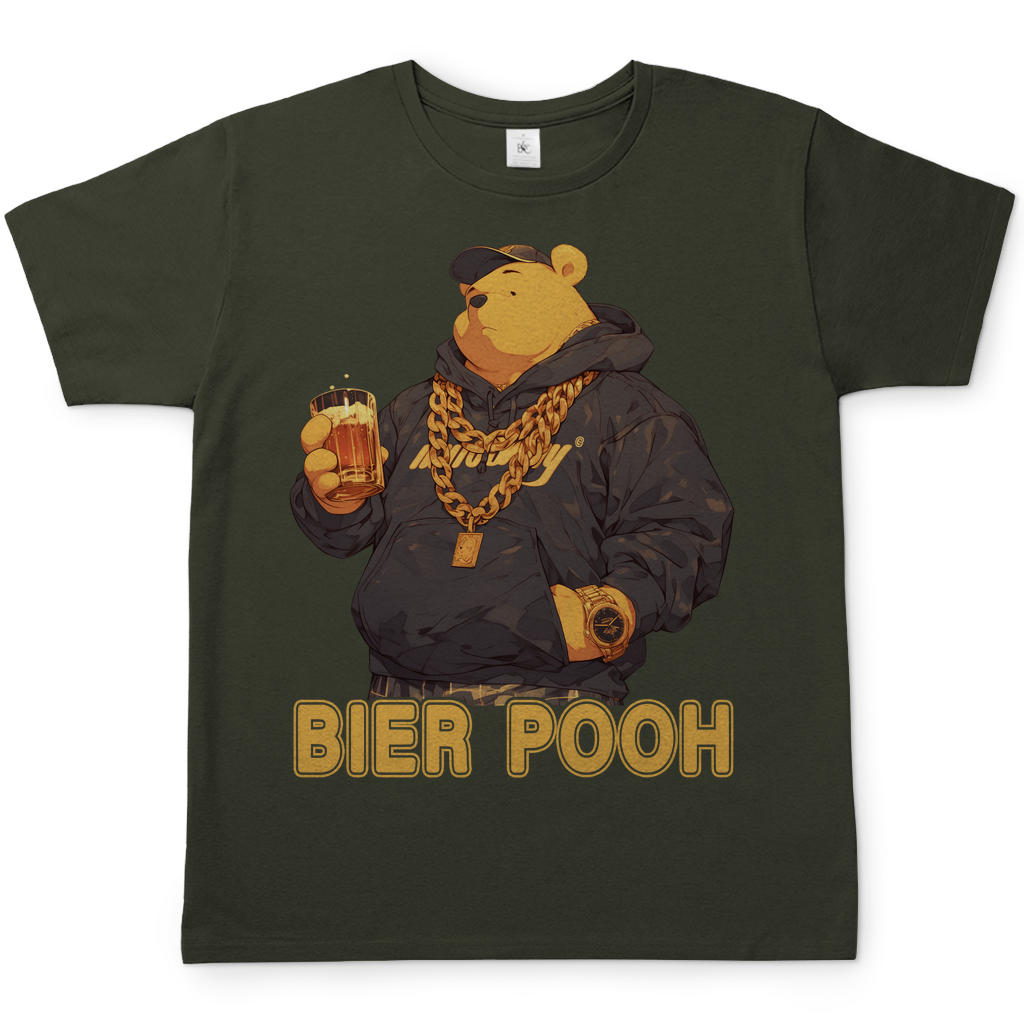 Winnie the Bier Pooh - Herren Shirt Urban Khaki