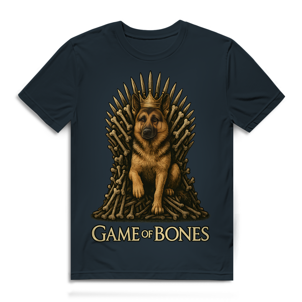 Game of Bones Schäferhund Hunde - Herren Premium Bio T-Shirt Dark Grey Solid