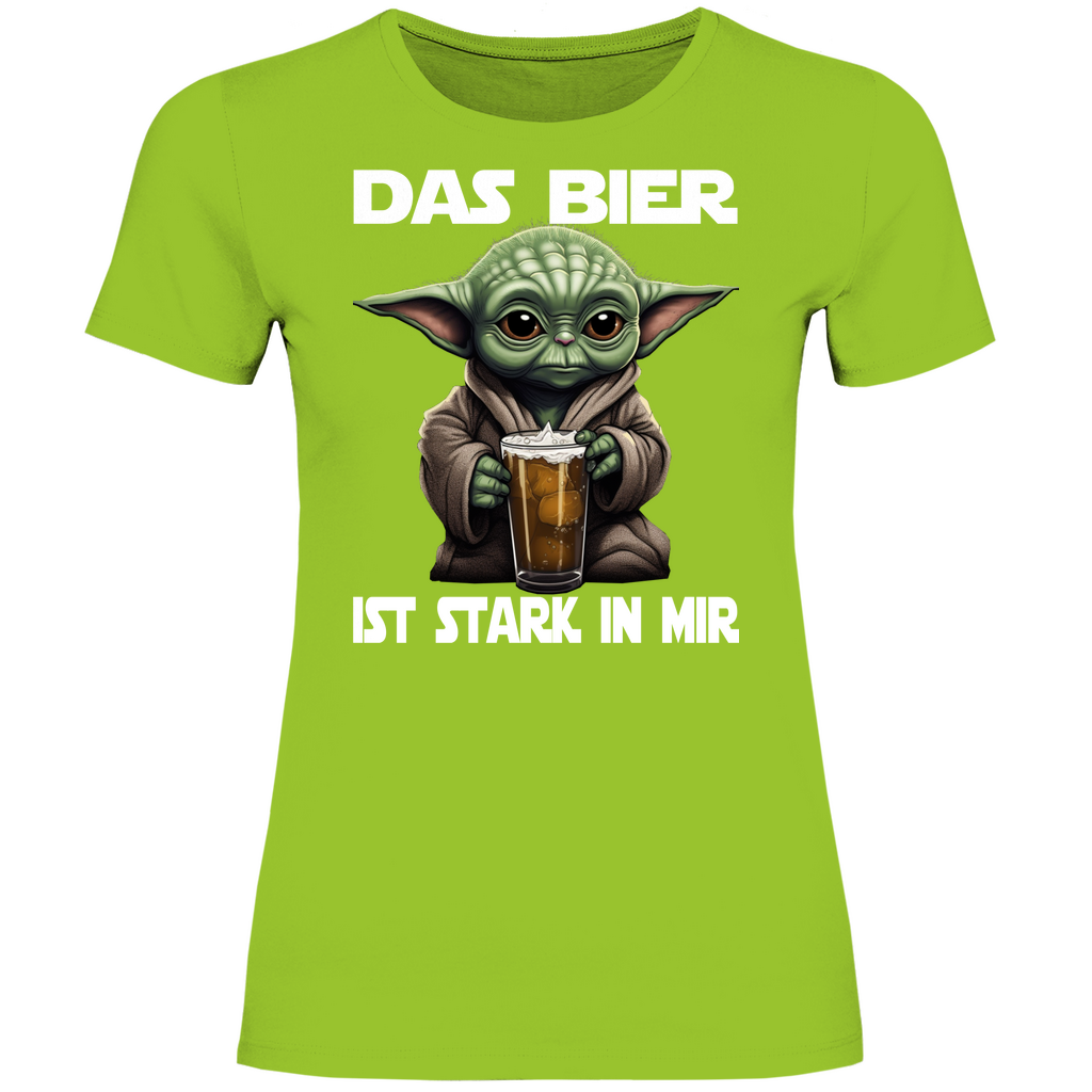 Das Bier ist stark in mir - Baby Yoda Grogu - Damenshirt