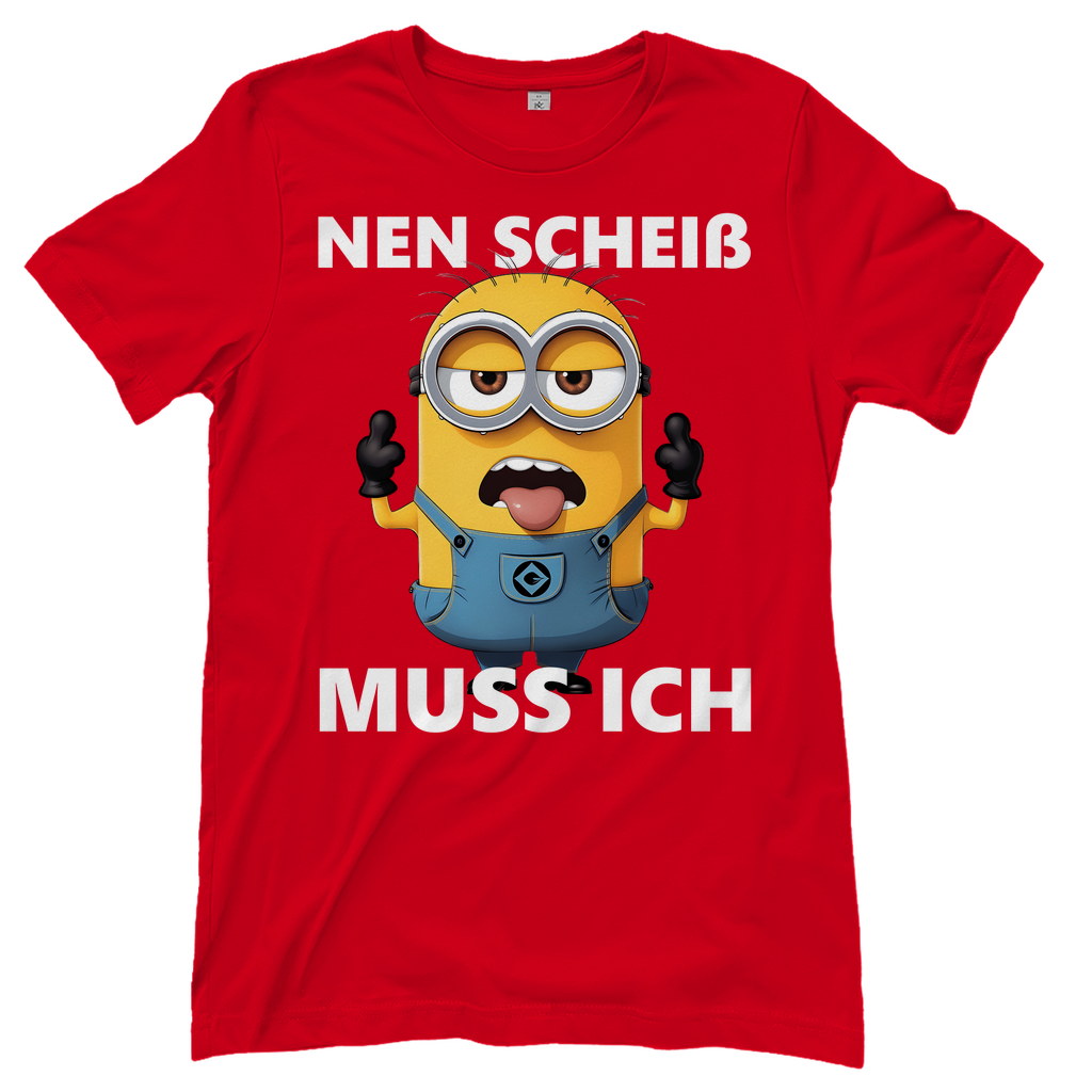 Damen T-Shirt Nen Scheiß Muss Ich Minion