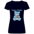 Katzen Bärchi - Glücksbärchi - V-Neck Damenshirt Deep Navy