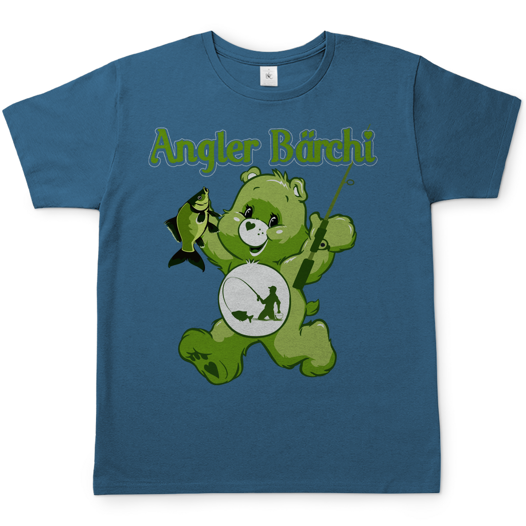 Angler Bärchi - Glücksbärchi - Herren Shirt Stone Blue
