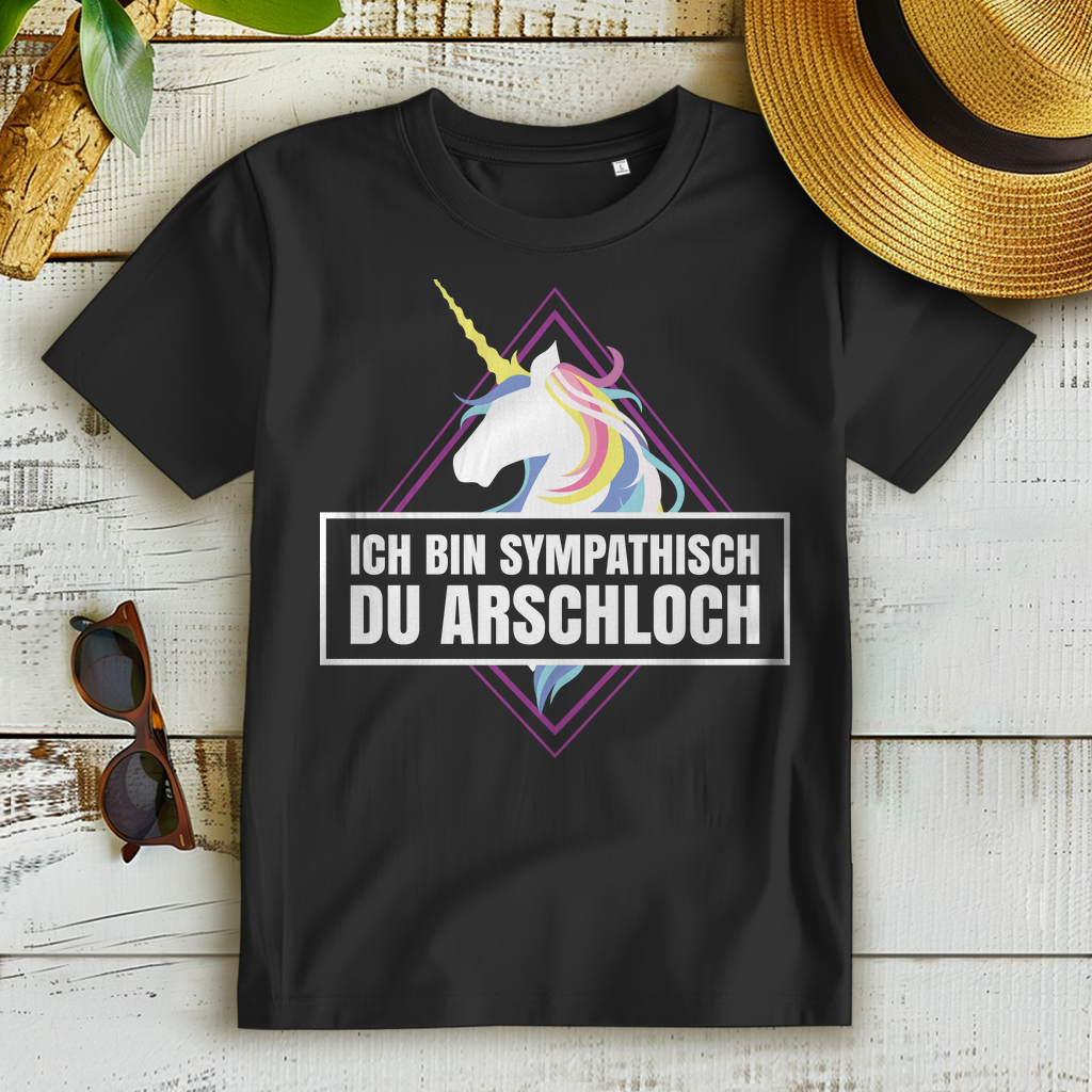 Lustiges Einhorn T-Shirt Frauen – Frech witzig provokant Statement Shirt