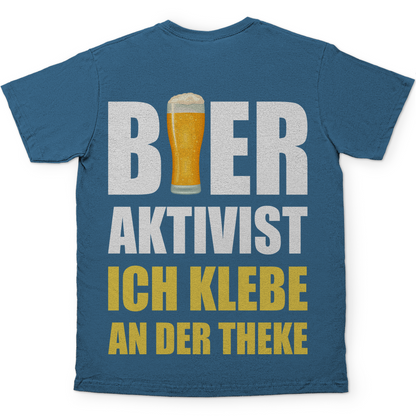 Bier Aktivist Ich klebe an der Theke - Herren Shirt Stone Blue