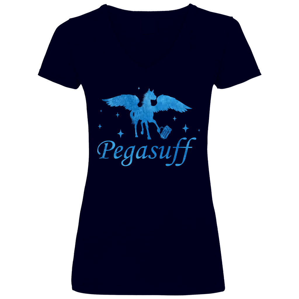 Pegasuff - Prinzessin Aquarell - V-Neck Damenshirt