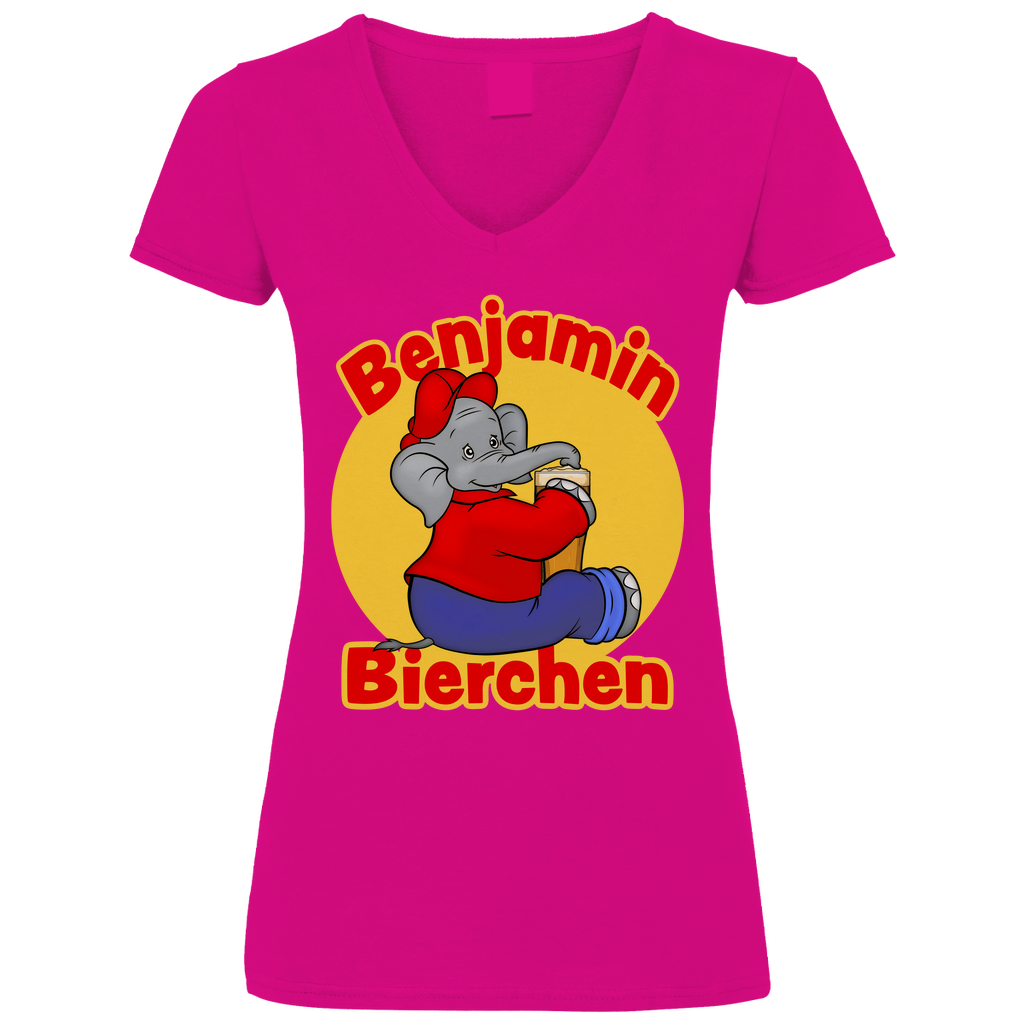 Benjamin Blümchen Bierchen - V-Neck Damenshirt