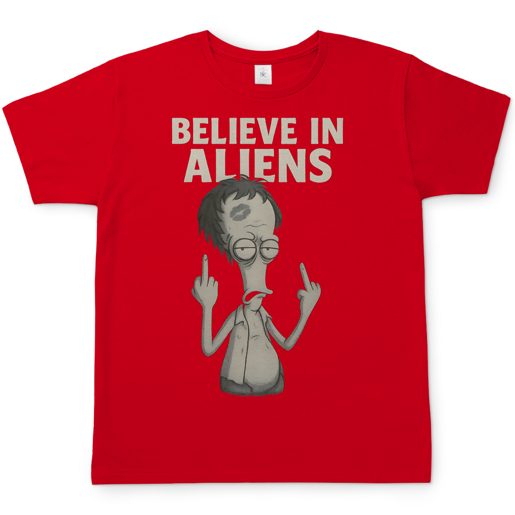 Roger Smith American Dad Believe in Aliens - Herren T-Shirt Red