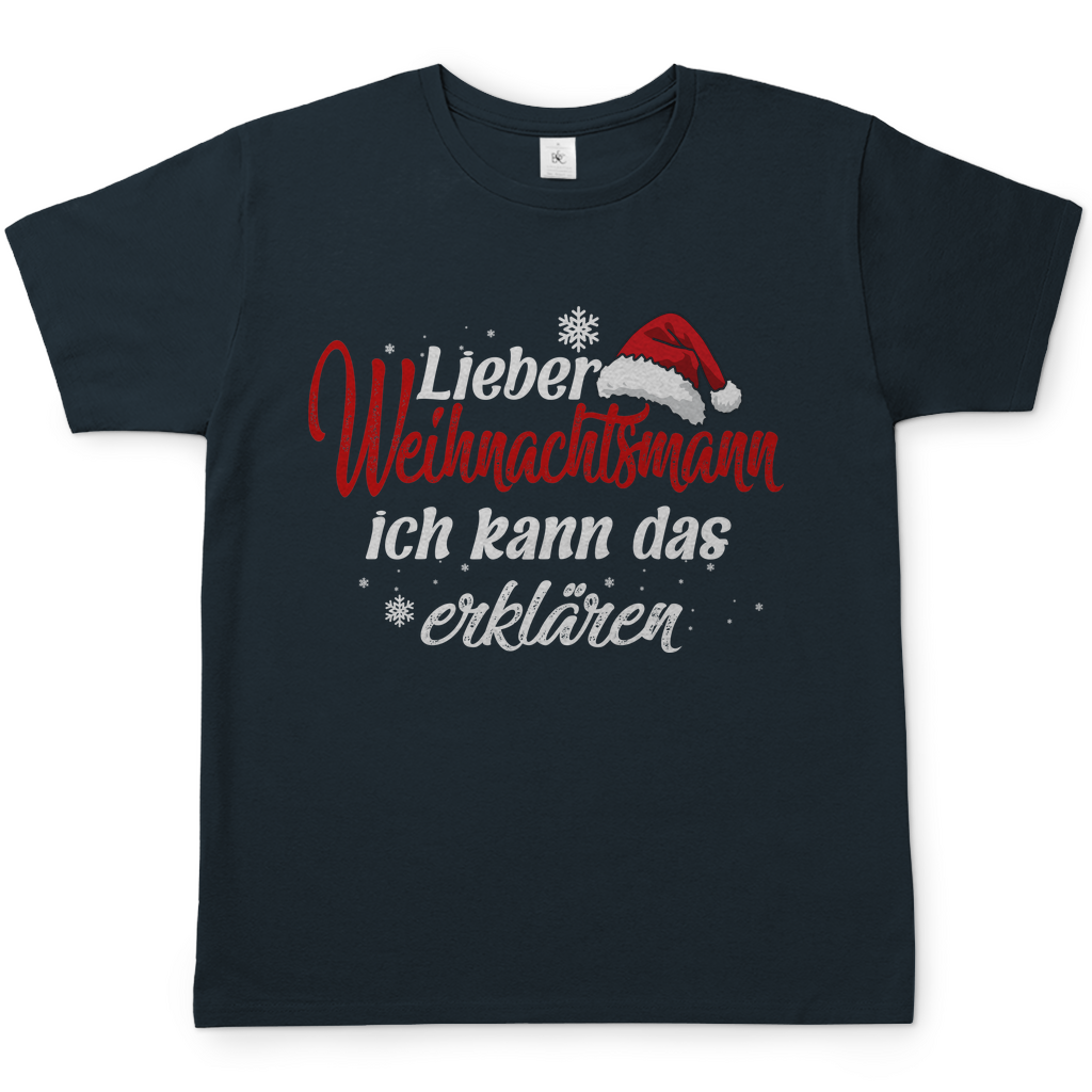 Lieber Weihnachtsmann Partnerlook - ich kann das erklären - Herren Shirt Dark Grey Solid