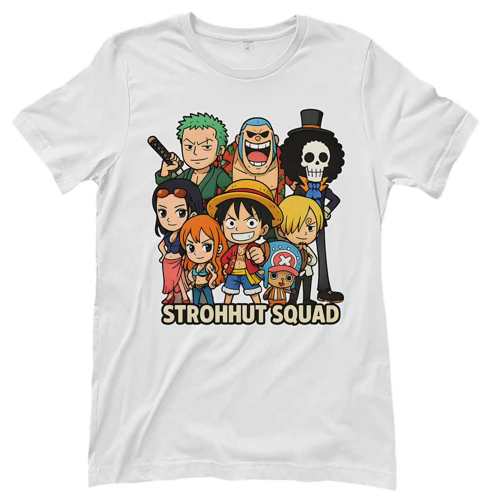One Piece Strohhut Squad - Damen T-Shirt White