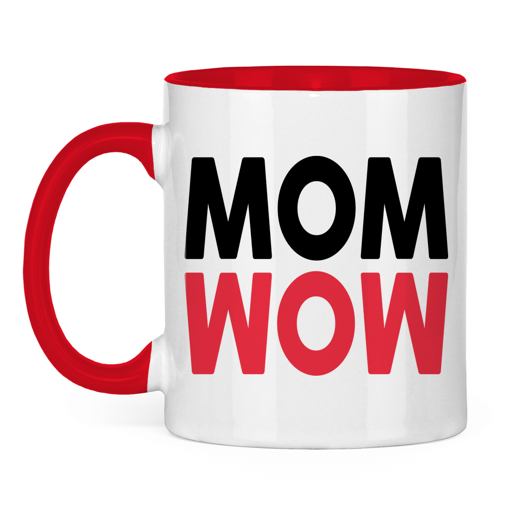 MOM WOW - Tasse zweifarbig Red
