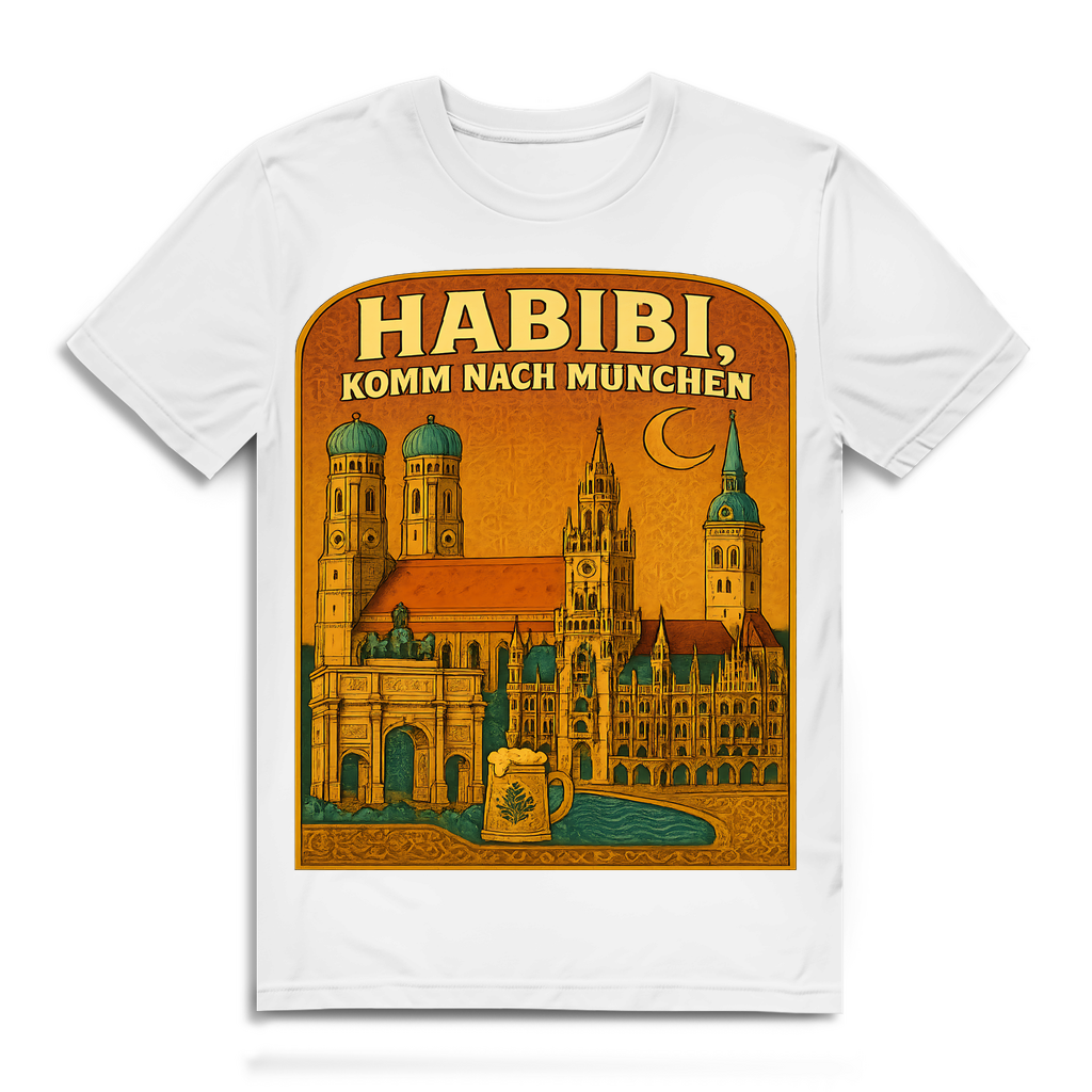 Habibi komm nach München - Herren Premium Bio T-Shirt White