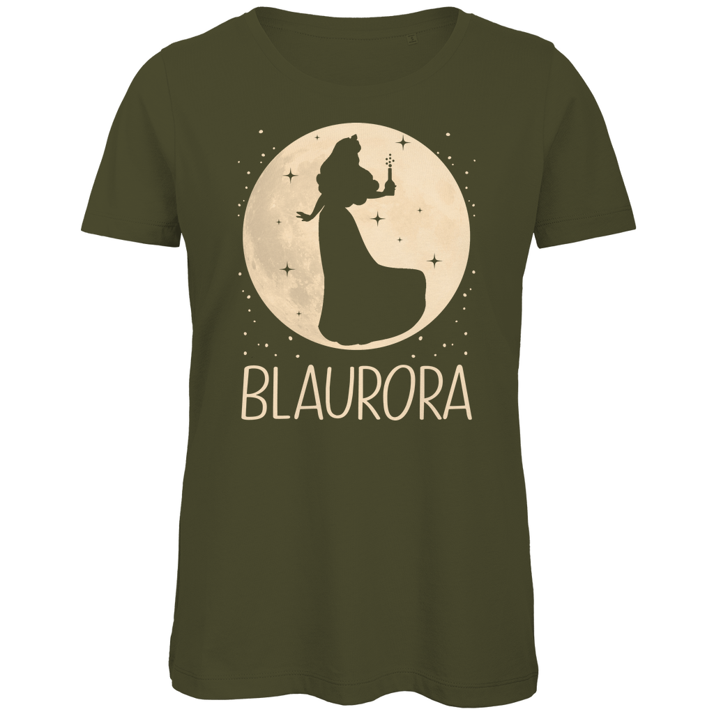 Mond Prinzessin - Blaurora - Damen Premium Bio T-Shirt Khaki