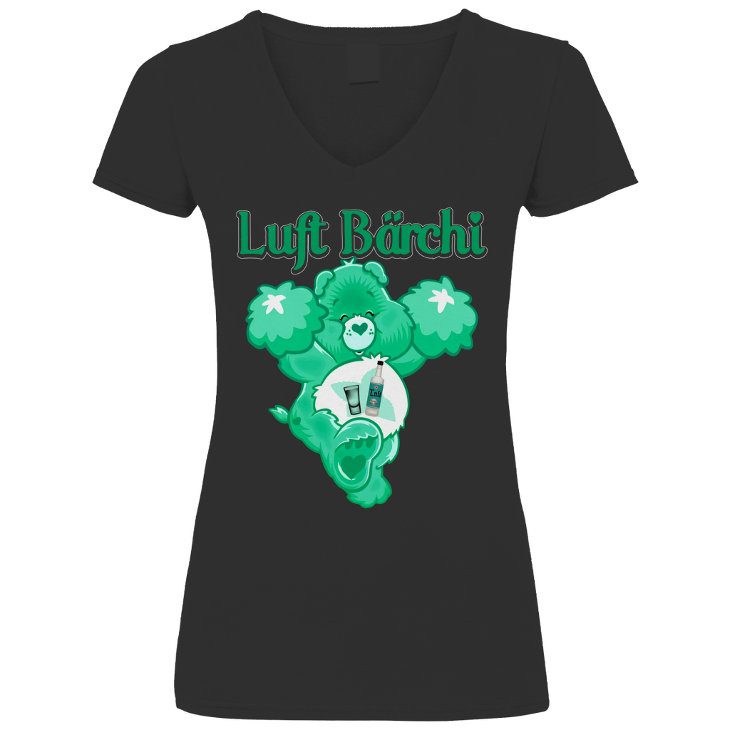 Luft Bärchi - Glücksbärchi - V-Neck Damenshirt