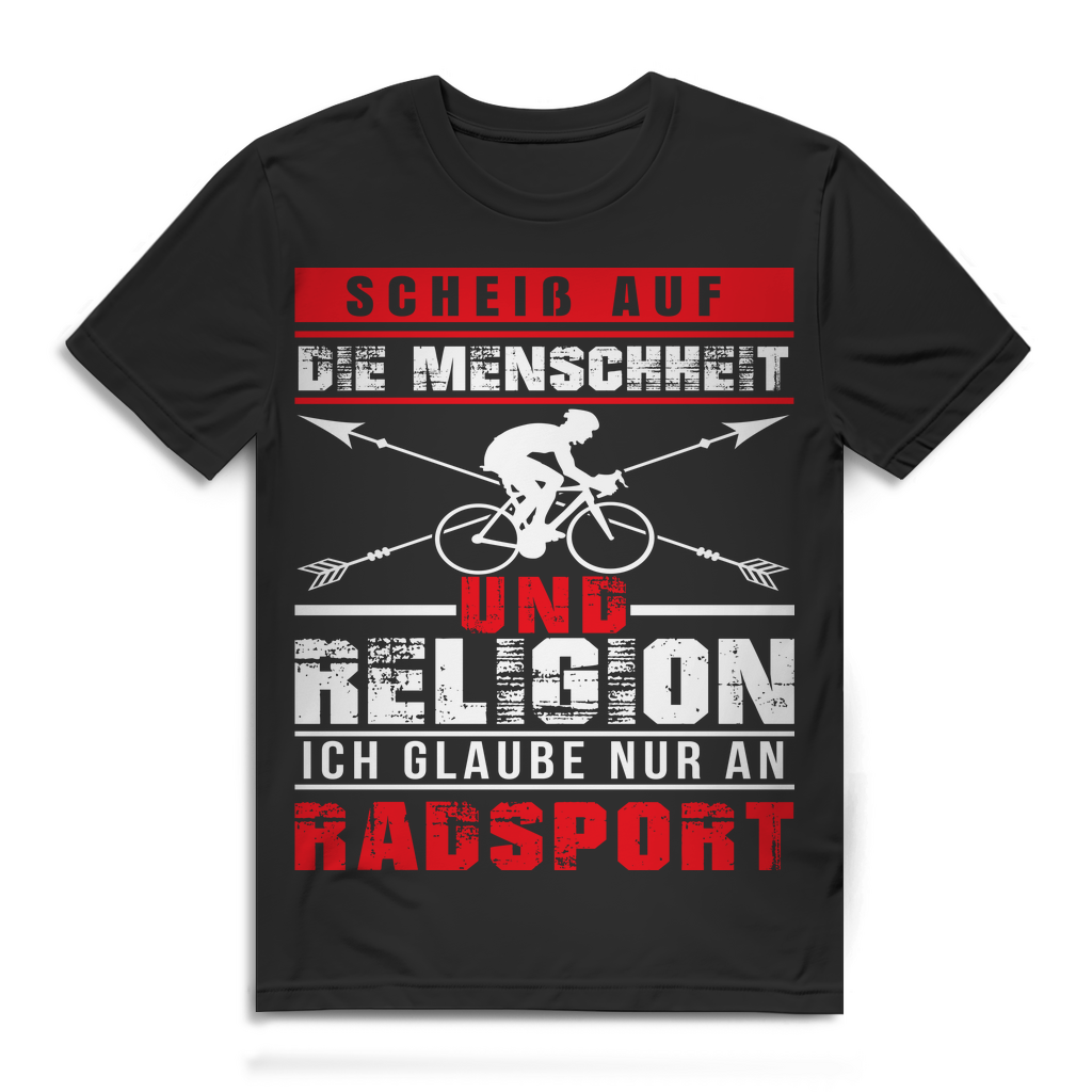 Fahrrad T-Shirt Herren - Ich glaube nur an Radsport Black