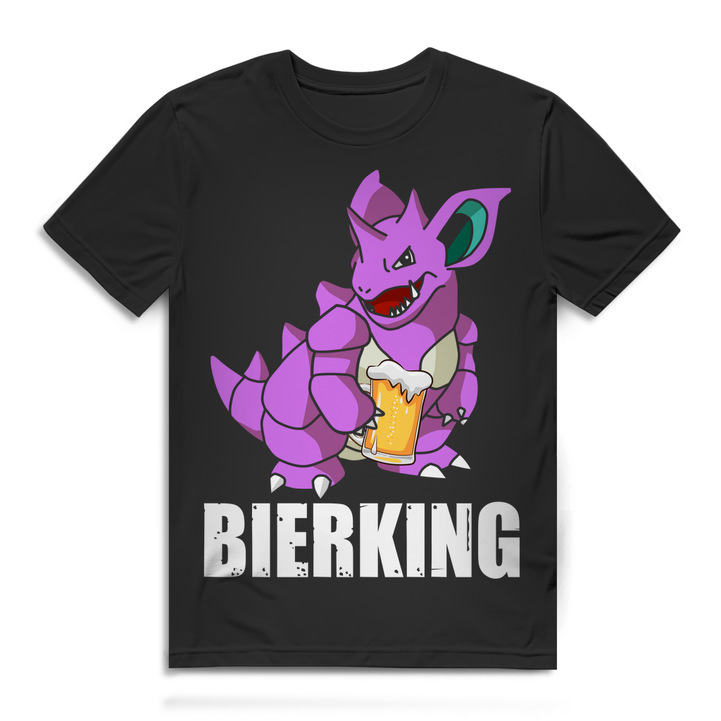 Bierking Shirt Herren – Lustiges Suff Spruchshirt für Gamer und Bierfans Black