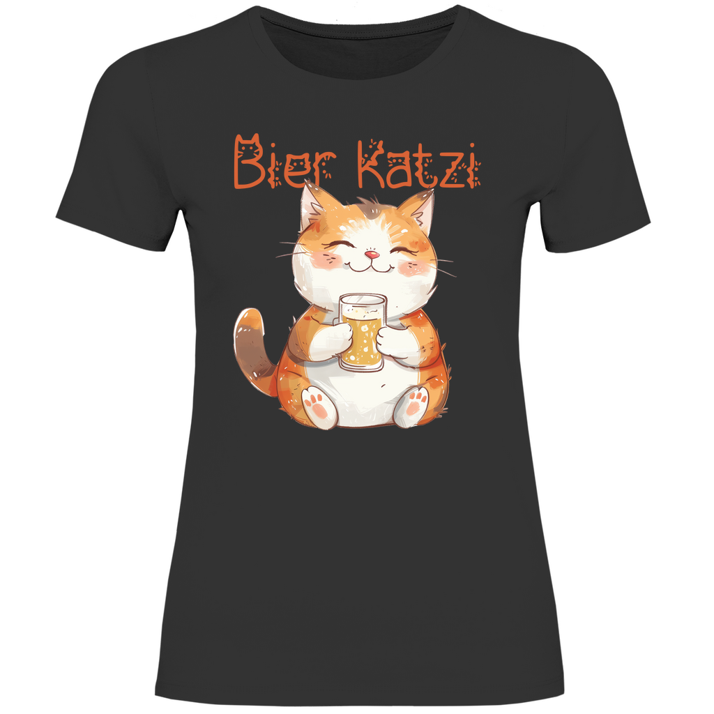 Bier Katzi Katze - Damenshirt