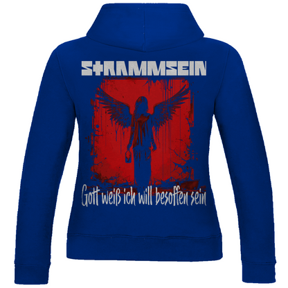 Strammsein Gott weiß ich will besoffen sein - Damen Hoodie Royal Blue