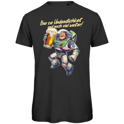 Bier zur Unendlichkeit und noch viel weiter - Buzz Lightyear Toy Story - Herren Premium Bio T-Shirt Black