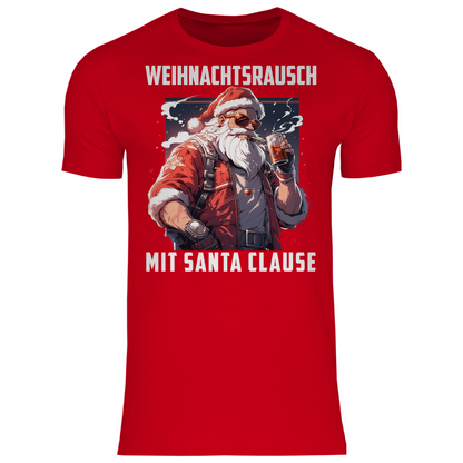 Weihnachtsrausch mit Santa Clause - Herren Shirt Red