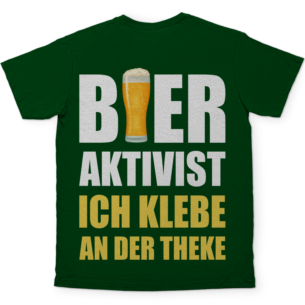 Bier Aktivist Ich klebe an der Theke - Herren Shirt Bottle Green